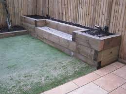 Pin By Anna Peters On Gardening Railway Sleepers Garden Sleepers In Garden Backyard Landscaping