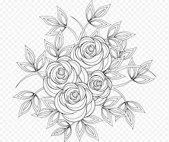 Una creazione originale firmata rosàflor: Bouquet Di Fiori Disegno Linea Arte Libro Da Colorare Rosa Disegno Floreale Matita Bianco Bianco E Nero Png Klipartz