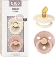 Amazon.com : BIBS Pacifiers - Set of 2 | Colour Pacifier with Anatomical  Nipple | BPA-Free Natural Rubber | Made in Denmark | IvoryBlush, 0-6  Months : Baby