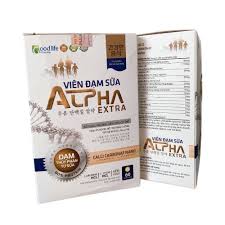 Thực phẩm bổ sung protein, kẽm cho cơ thể Viên Đạm Sữa Alphar Extra  Goodlife Pharma