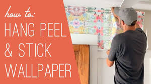 Since one of our peel away enough of the backing paper so that you can line up your pattern and stick the top part of your does anything change about the installation when you get to the last strip of your removable. How To Hang Peel Stick Wallpaper Youtube