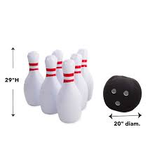 And it's not that hard to craft it yourself either. Giant Inflatable Bowling Game Hearthsong