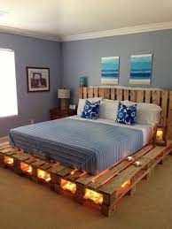 Comment faire une commode en palette ? Cadre De Lit Fait Avec Palettes Lit Palette Bois Lit En Palette Idees De Meubles