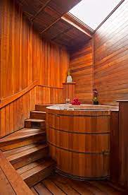 The warmth of the water has the hot tubs come in a variety of sizes, from a small 2 person tub that can operate on a standard electric. Indoor Wooden Hot Tubs Have Stereo Systems To Listen To Music While You Soak Away Your Cares Picture Of East Heaven Northampton Tripadvisor