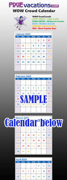 You can either print the january calendar individually, or download the complete 2021 calendar in the design of your choosing. Walt Disney World Crowd Calendar Updated 2020 2021 Best Times To Go Pixie Vacations