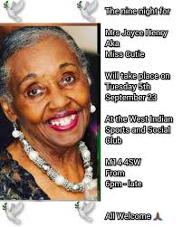 Mrs Joyce Henry Aka Miss Cutie Funeral