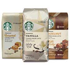 Bring out more flavor by adding milk and sugar. Amazon Com Starbucks Flavored Ground Coffee Variety Pack No Artificial Flavors 3 Bags 11 Oz Each Grocery Gourmet Food