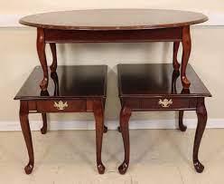 Included are a one tile, and a two tile dining table to match the base game queen anne coffee table. Queen Anne Coffee Table 2 End Tables Mapes Auctioneers Appraisers