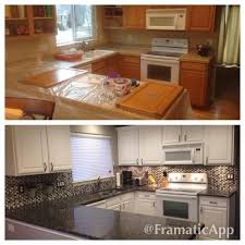 They turned out great and look much better than the old worn oak color. Rust Oleum Transformations 1 Qt Gray Cabinet Small Kit 302137 The Home Depot Diy Kitchen Renovation Kitchen Remodel Small Kitchen Design