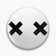 Two Big Xs Crossed Out Design Pin By Drugaya Redbubble Design Button Pins Funny Tshirts