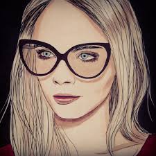 Cara Delevingne Coloured In From Colour Me Good Cara By Www Ilovemel Me Color Me Eye Candy Color