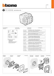 Sehr gut bewertet worden sind. Bticino Ln4595 Operating Instrustions Manualzz