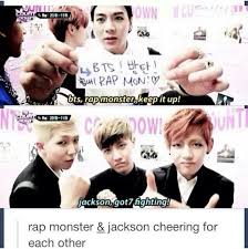 This Is Sooo Cute Jackson Got7 Rap Monster J Hope V It S Not Really Funny But It S Cute 33 Bts Got7 Kpop Funny