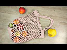 En Kolay File Canta Yapimi Alisveris Filesi Diy Shopping Net Youtube Desenler Canta Orgu