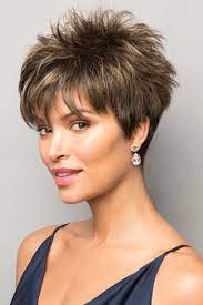 Wig Features Lace Front The Noriko Brady Is A Short Feathered Style Which You Can Style With Your Short Hair With Layers Thick Hair Styles Short Hair Styles