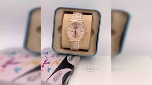 Fossil newest Rose Gold Dial Watch sales delicate