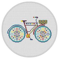 Colorful Bicycle Cross Stitch Pattern Pdf Hoop Art Modern Cross Stitch Pattern Bike Pattern Modern Wall Decor Retro Modern Basket Bike X045 Cross Stitch Patterns Modern Cross Stitch Patterns Cross Stitch