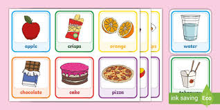 healthy food vs unhealthy junk food pictures activity