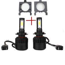 for ford focus fiesta car styling auto h7 led headlight head lamp bulb kit with h7 led bulb holder adapt led headlights cars led headlights car headlight bulbs