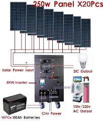 New 8kw Solar Power Generator System For 110v 220v Home Use Shipped By Sea Power Generator Solar Power Diy Solar Panel System