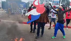 NPP, NDC paraphernalia set ablaze in Democracy Hub anti-Galamsey protest