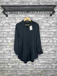 Imported Black Blouse in Size 4 for Refined Elegance