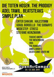 Search for festival in various categories and regions and create you own festival list. Open Air Gampel 2015 20 08 2015 4 Days Gampel Wallis Switzerland Concerts Metal Calendar