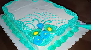 Great decorating icing for cakes. Boiled Icing Basic Cake Design For Sheet Cake Youtube