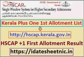Click on 'kerala plus one trial allotment result 2019' link on the homepage. Kerala Plus One First Allotment 2021 Hscap 1 Allotment Result