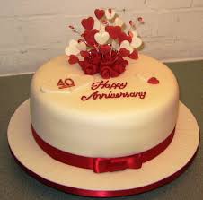 40th wedding anniversary cake with name. Wedding Anniversary Cakes