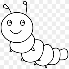 How to draw a cute caterpillar. Happy Caterpillar Coloring Page Butterfly Clip Art Drawing Black And White Png Download 942217 Pikpng