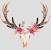 Deer Head With Flowers