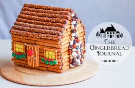Pretzel log cabin instead of the traditional gingerbread. Gingerbread House The Gingerbread Journal How To Make A Festive Gingerbread House Log Cabin The Gingerbread Journal