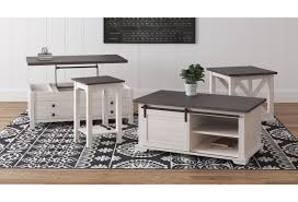 Shop ashley furniture homestore online for great prices, stylish furnishings and home decor. Signature Design By Ashley Dorrinson T287 2 Two Tone Farmhouse Square End Table With Shelf Furniture And Appliancemart End Tables
