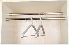 Castor battery led wardrobe hanging rail. Wardrobe Hanging Rail Set
