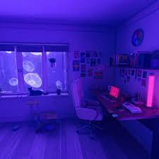 Black And Blue Aesthetic Room V A P O R W A V E On Instagram Do You Like This Room Swype Title Aesthetic Room Tanayc Neon Room Aesthetic Rooms Indie Room