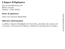 L'unione comuni d'ogliastra si è costituita il 24/10/2007 con la sottoscrizione dell'atto costitutivo da parte dei sindaci di tre comuni aderenti all'unione, elini, arzana e lanusei. á Orari Di Apertura I Sapori D Ogliastra Via Circonvallazione Est