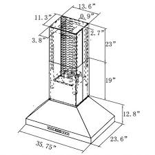 Turin Hotte Pour Ilot Valence En Acier Inoxydable 36 Po Tu18709s I36 Rona