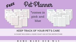Pet Planner Printables Free Get Your Pets Records Organized