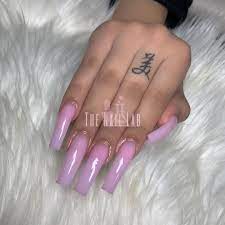 The Nail Lab On Instagram From The Application Down To The Filing And The Finished Look Swipe Pr Tapered Square Nails Curved Nails Long Acrylic Nails