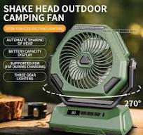 USB Fan Camping Auto Rotate Goyang Kepala Outdoor Kipas ...