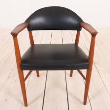 Shop for black leather chair online at target. Erik Kirkegaard Teak Chair In Black Leather 50s Denmark Future Antiques