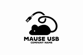 Black And White Mouse Logo Usb Mouse Logo Mouse Logo Logos Logo Templates