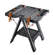 Worx Pegasus Multi Function Work Table And Sawhorse With Quick Clamps And Holding Pegs Wx051 Amazon Com Portable Workbench Folding Workbench Work Table