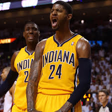 Death, taxes and no we're not going to argue about this, indiana pacers guard paul george had the dunk of the year. Nba Playoffs 2013 Nba Players Enjoy Paul George Dunking On Birdman Sbnation Com