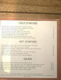 ala carte menu picture of bread
