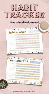this free printable habit tracker will help you reach your goals