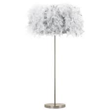 This eapg pattern was produced from 1895 until 1907 by the united states. Modern And Chic Real Grey Feather Floor Lamp With Satin Nickel Base And Switch Happy Homewares