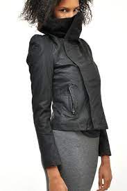 C Luce High Collar Faux Leather Jacket In Black Leather Jacket Fashion Jackets