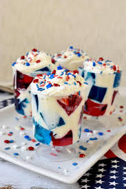 Red white and blue finger jello is a treat that is festive for any patriotic holiday. Red White And Blue Jello With Cream Simple Living Recipes